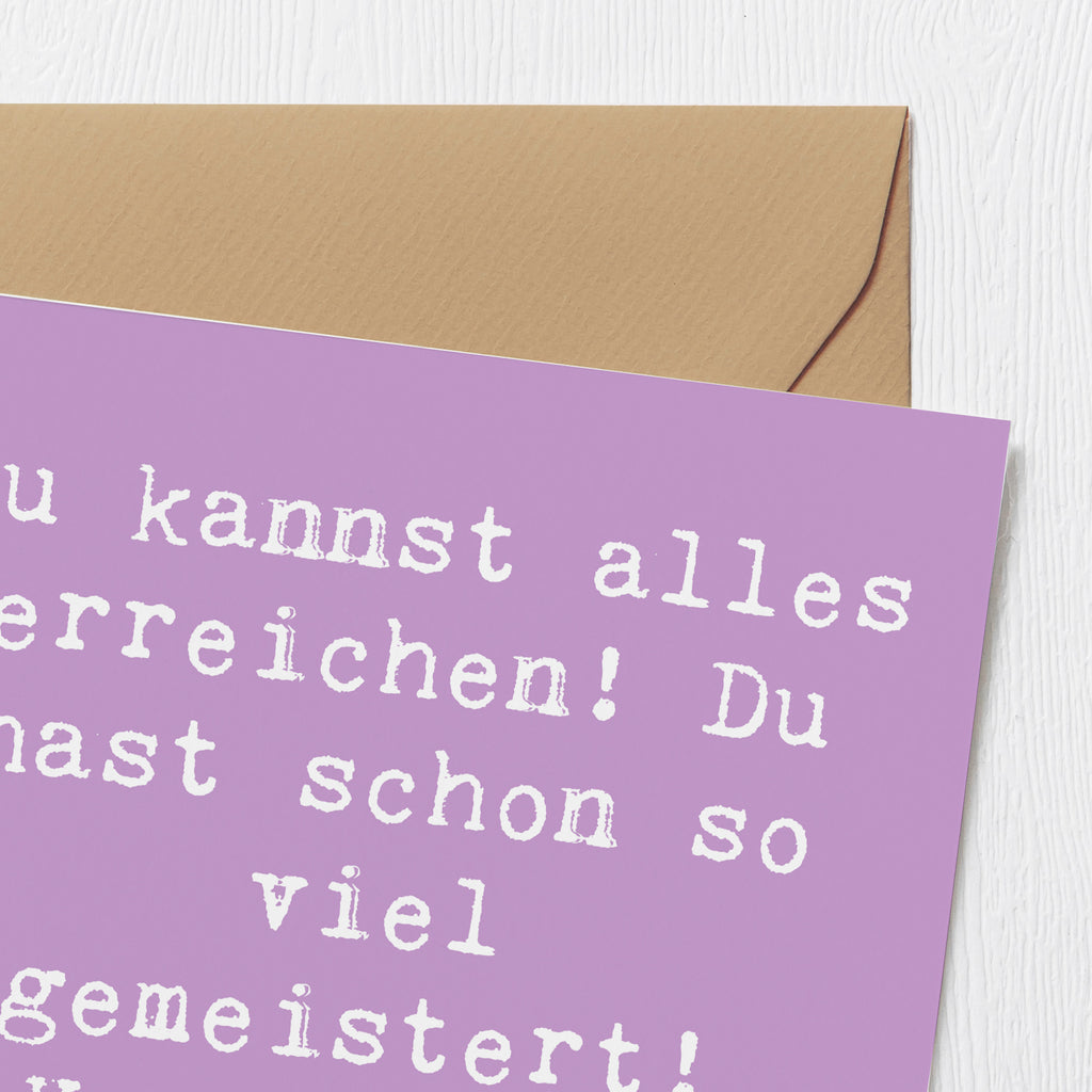 Deluxe Karte Spruch Selbstvertrauen stärken Karte, Grußkarte, Klappkarte, Einladungskarte, Glückwunschkarte, Hochzeitskarte, Geburtstagskarte, Hochwertige Grußkarte, Hochwertige Klappkarte