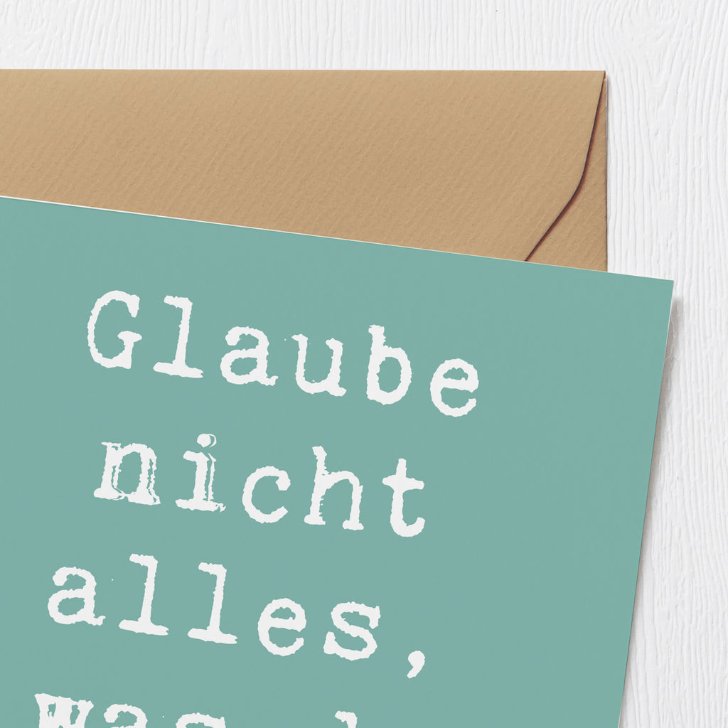 Deluxe Karte Spruch Selbstvertrauen und Klarheit Karte, Grußkarte, Klappkarte, Einladungskarte, Glückwunschkarte, Hochzeitskarte, Geburtstagskarte, Hochwertige Grußkarte, Hochwertige Klappkarte