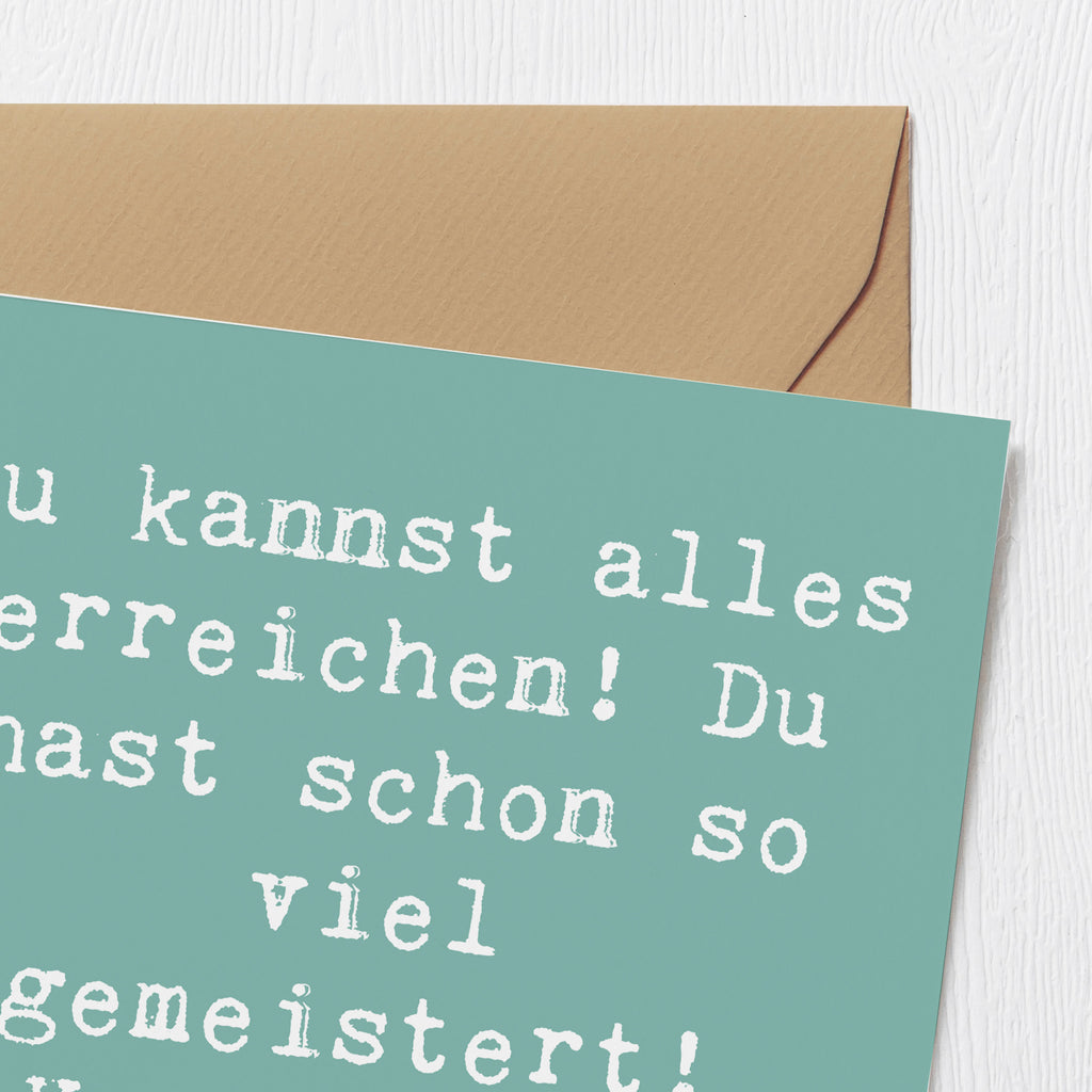 Deluxe Karte Spruch Selbstvertrauen stärken Karte, Grußkarte, Klappkarte, Einladungskarte, Glückwunschkarte, Hochzeitskarte, Geburtstagskarte, Hochwertige Grußkarte, Hochwertige Klappkarte