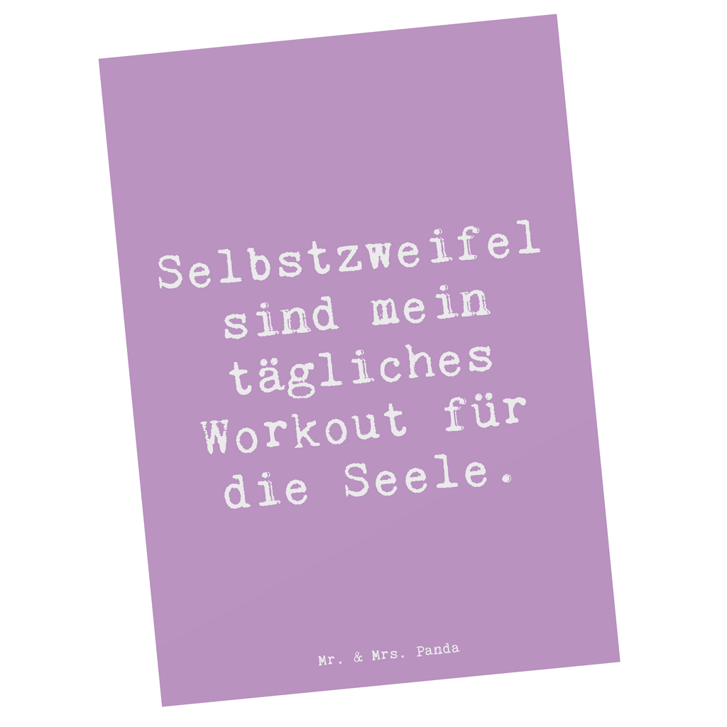 Postkarte Spruch Selbstzweifel Workout Postkarte, Karte, Geschenkkarte, Grußkarte, Einladung, Ansichtskarte, Geburtstagskarte, Einladungskarte, Dankeskarte, Ansichtskarten, Einladung Geburtstag, Einladungskarten Geburtstag