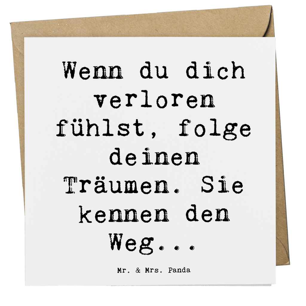 Deluxe Karte Spruch Selbstzweifel und Träume Karte, Grußkarte, Klappkarte, Einladungskarte, Glückwunschkarte, Hochzeitskarte, Geburtstagskarte, Hochwertige Grußkarte, Hochwertige Klappkarte