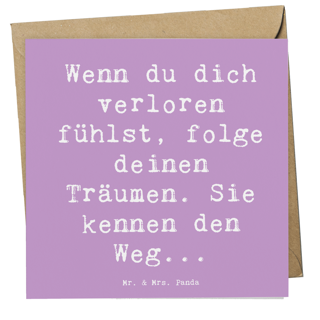 Deluxe Karte Spruch Selbstzweifel und Träume Karte, Grußkarte, Klappkarte, Einladungskarte, Glückwunschkarte, Hochzeitskarte, Geburtstagskarte, Hochwertige Grußkarte, Hochwertige Klappkarte