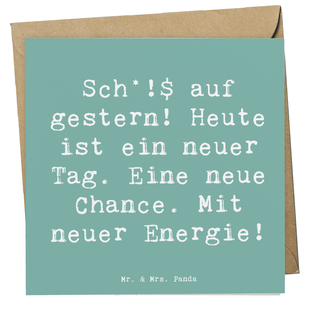 Deluxe Karte Spruch Selbstzweifel Neuanfang Karte, Grußkarte, Klappkarte, Einladungskarte, Glückwunschkarte, Hochzeitskarte, Geburtstagskarte, Hochwertige Grußkarte, Hochwertige Klappkarte