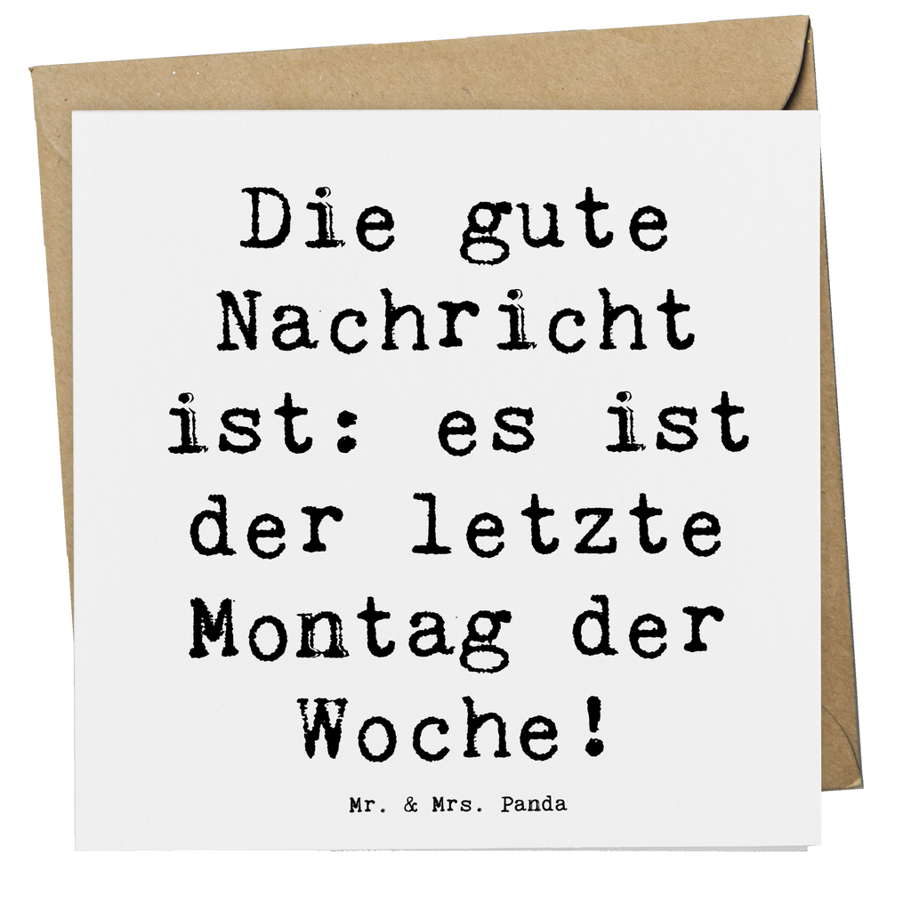 Deluxe Karte Spruch Hoffnung Montag Karte, Grußkarte, Klappkarte, Einladungskarte, Glückwunschkarte, Hochzeitskarte, Geburtstagskarte, Hochwertige Grußkarte, Hochwertige Klappkarte