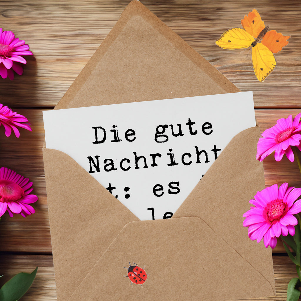 Deluxe Karte Spruch Hoffnung Montag Karte, Grußkarte, Klappkarte, Einladungskarte, Glückwunschkarte, Hochzeitskarte, Geburtstagskarte, Hochwertige Grußkarte, Hochwertige Klappkarte