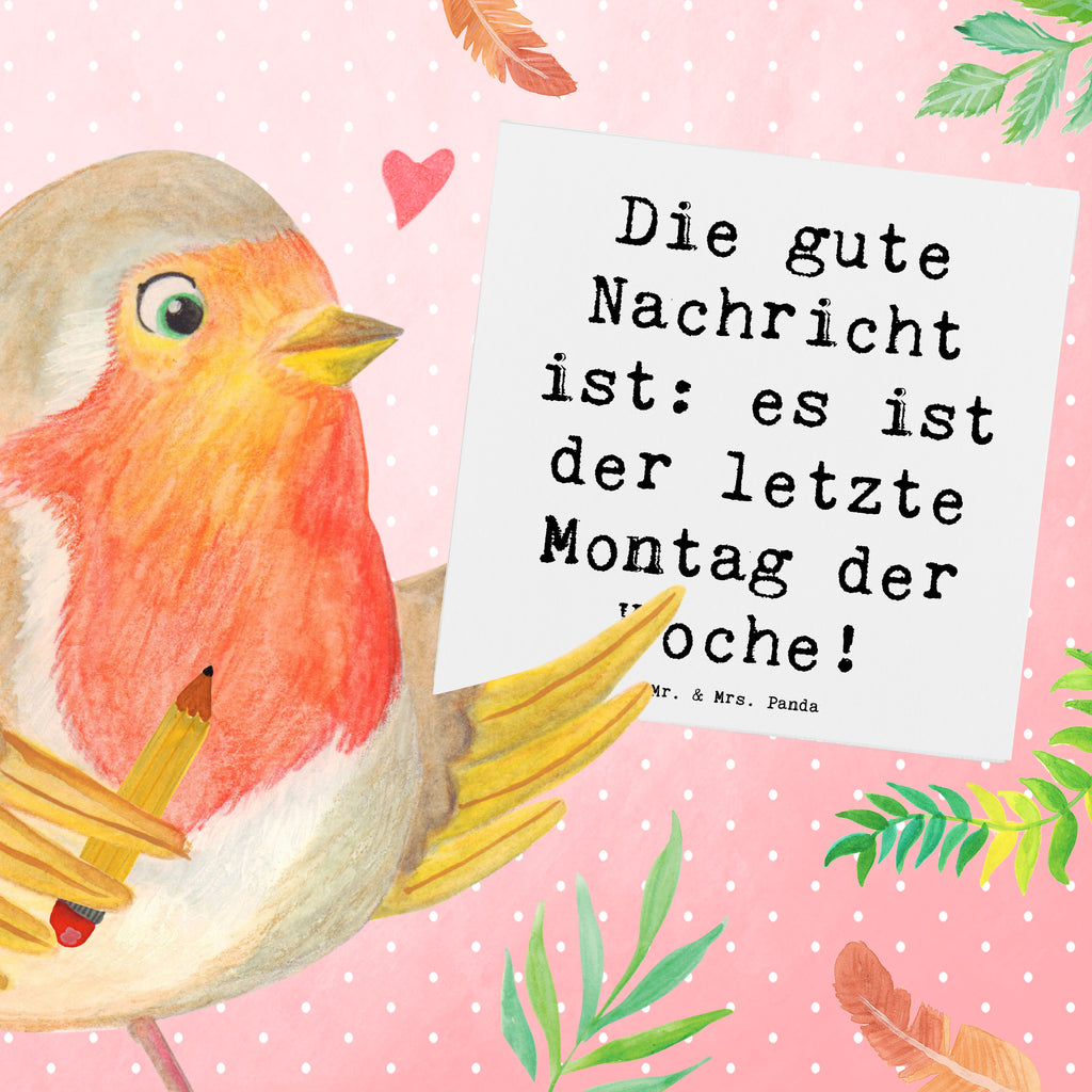 Deluxe Karte Spruch Hoffnung Montag Karte, Grußkarte, Klappkarte, Einladungskarte, Glückwunschkarte, Hochzeitskarte, Geburtstagskarte, Hochwertige Grußkarte, Hochwertige Klappkarte