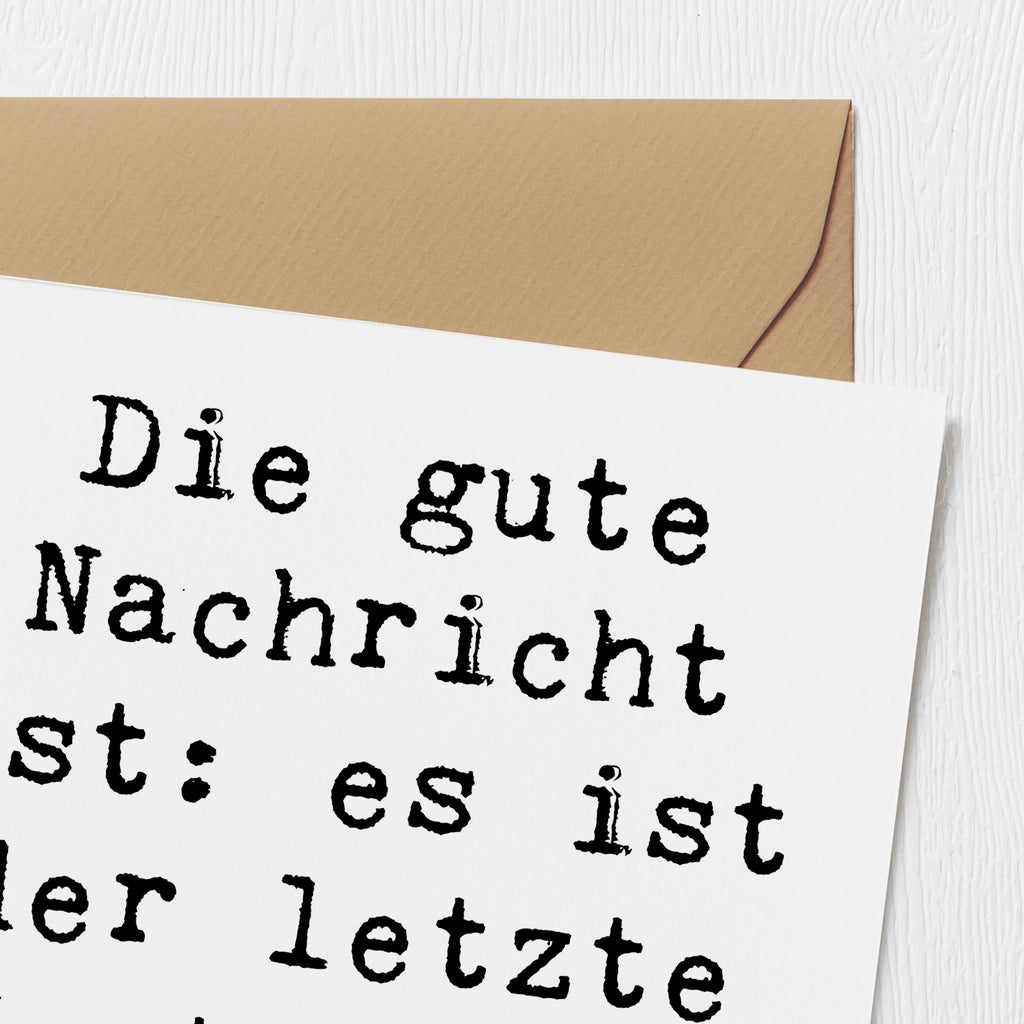 Deluxe Karte Spruch Hoffnung Montag Karte, Grußkarte, Klappkarte, Einladungskarte, Glückwunschkarte, Hochzeitskarte, Geburtstagskarte, Hochwertige Grußkarte, Hochwertige Klappkarte