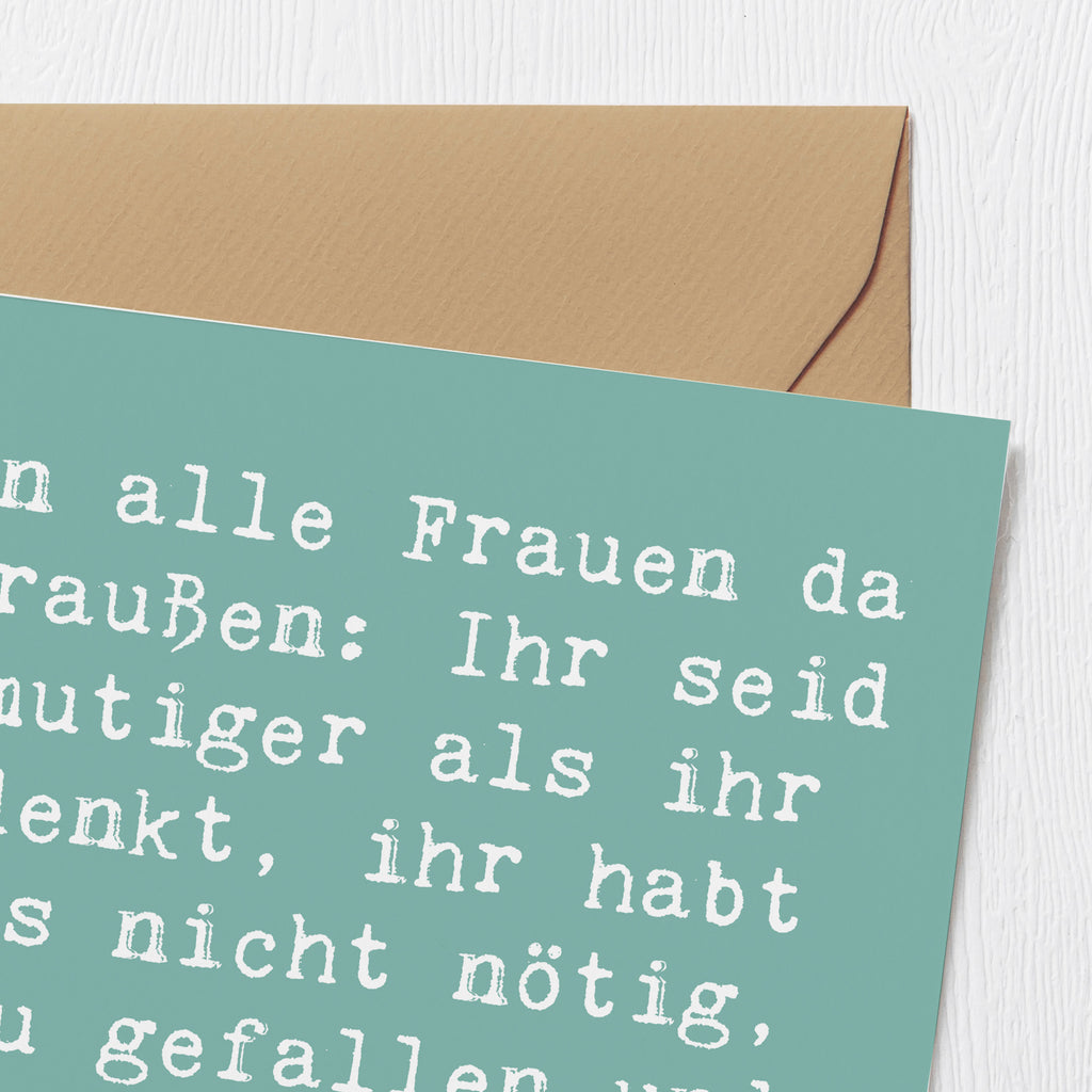 Deluxe Karte Spruch Mut und Hoffnung Karte, Grußkarte, Klappkarte, Einladungskarte, Glückwunschkarte, Hochzeitskarte, Geburtstagskarte, Hochwertige Grußkarte, Hochwertige Klappkarte