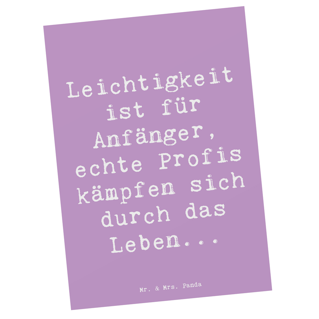 Postkarte Spruch Leichtigkeit für Profis Postkarte, Karte, Geschenkkarte, Grußkarte, Einladung, Ansichtskarte, Geburtstagskarte, Einladungskarte, Dankeskarte, Ansichtskarten, Einladung Geburtstag, Einladungskarten Geburtstag