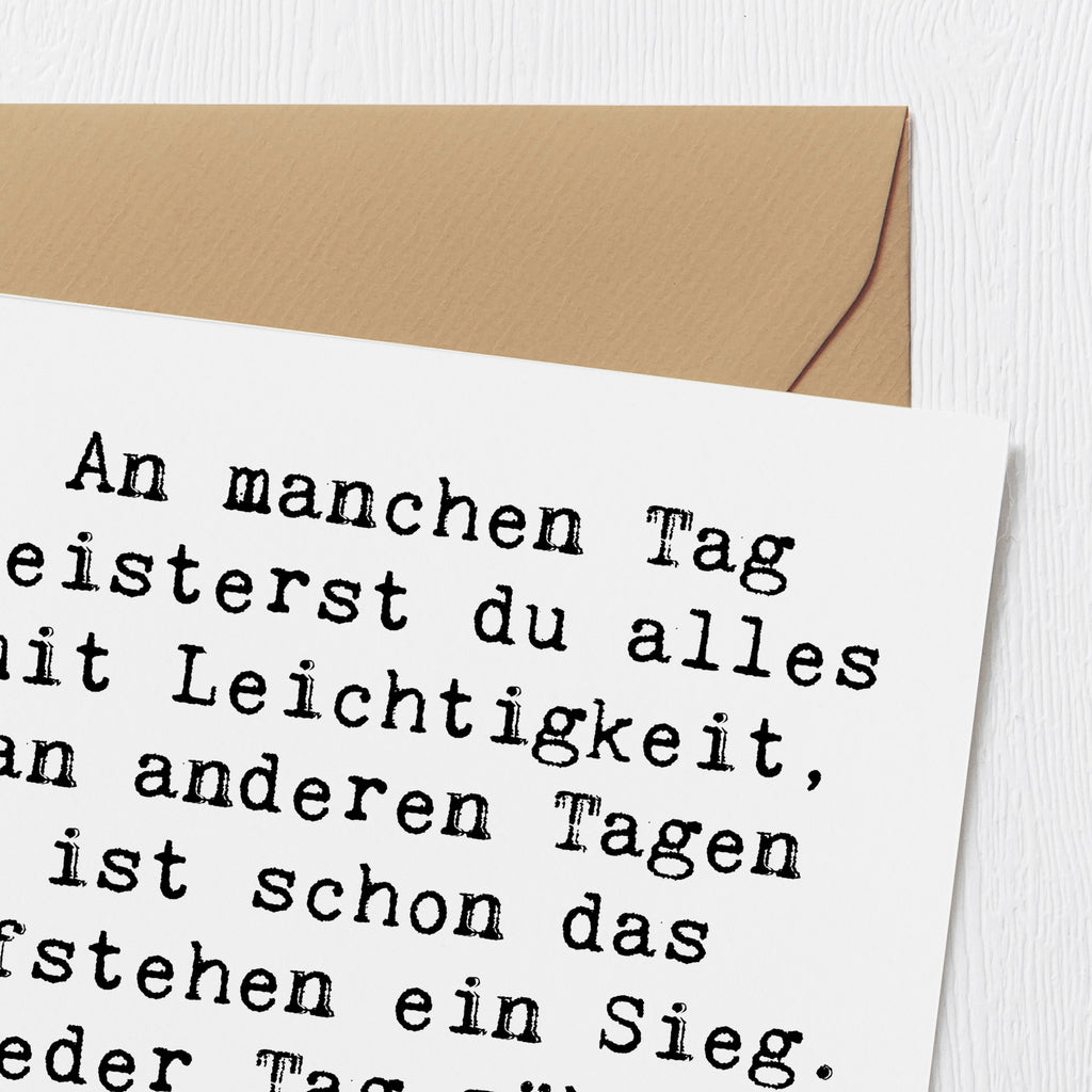 Deluxe Karte Spruch Leichtigkeit im Alltag Karte, Grußkarte, Klappkarte, Einladungskarte, Glückwunschkarte, Hochzeitskarte, Geburtstagskarte, Hochwertige Grußkarte, Hochwertige Klappkarte