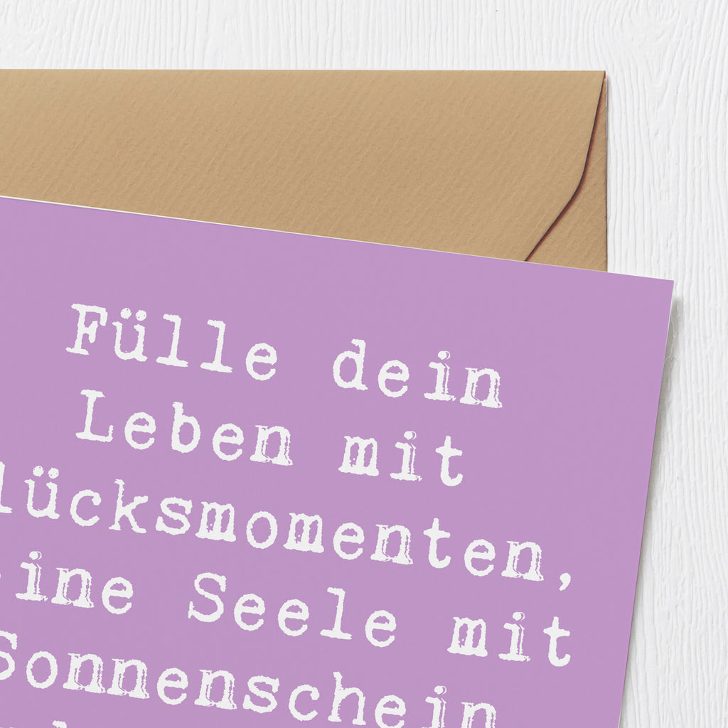 Deluxe Karte Spruch Leichtigkeit im Leben Karte, Grußkarte, Klappkarte, Einladungskarte, Glückwunschkarte, Hochzeitskarte, Geburtstagskarte, Hochwertige Grußkarte, Hochwertige Klappkarte