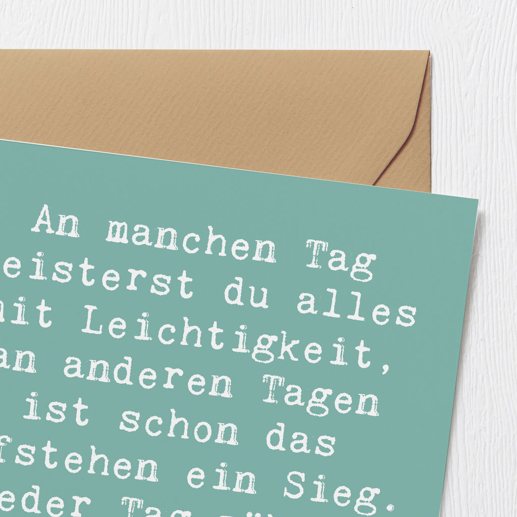 Deluxe Karte Spruch Leichtigkeit im Alltag Karte, Grußkarte, Klappkarte, Einladungskarte, Glückwunschkarte, Hochzeitskarte, Geburtstagskarte, Hochwertige Grußkarte, Hochwertige Klappkarte