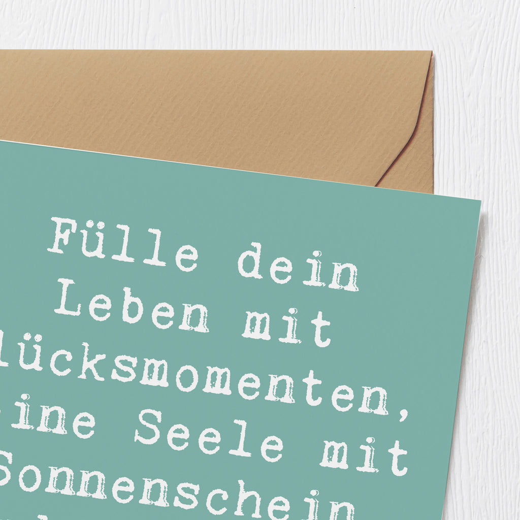 Deluxe Karte Spruch Leichtigkeit im Leben Karte, Grußkarte, Klappkarte, Einladungskarte, Glückwunschkarte, Hochzeitskarte, Geburtstagskarte, Hochwertige Grußkarte, Hochwertige Klappkarte