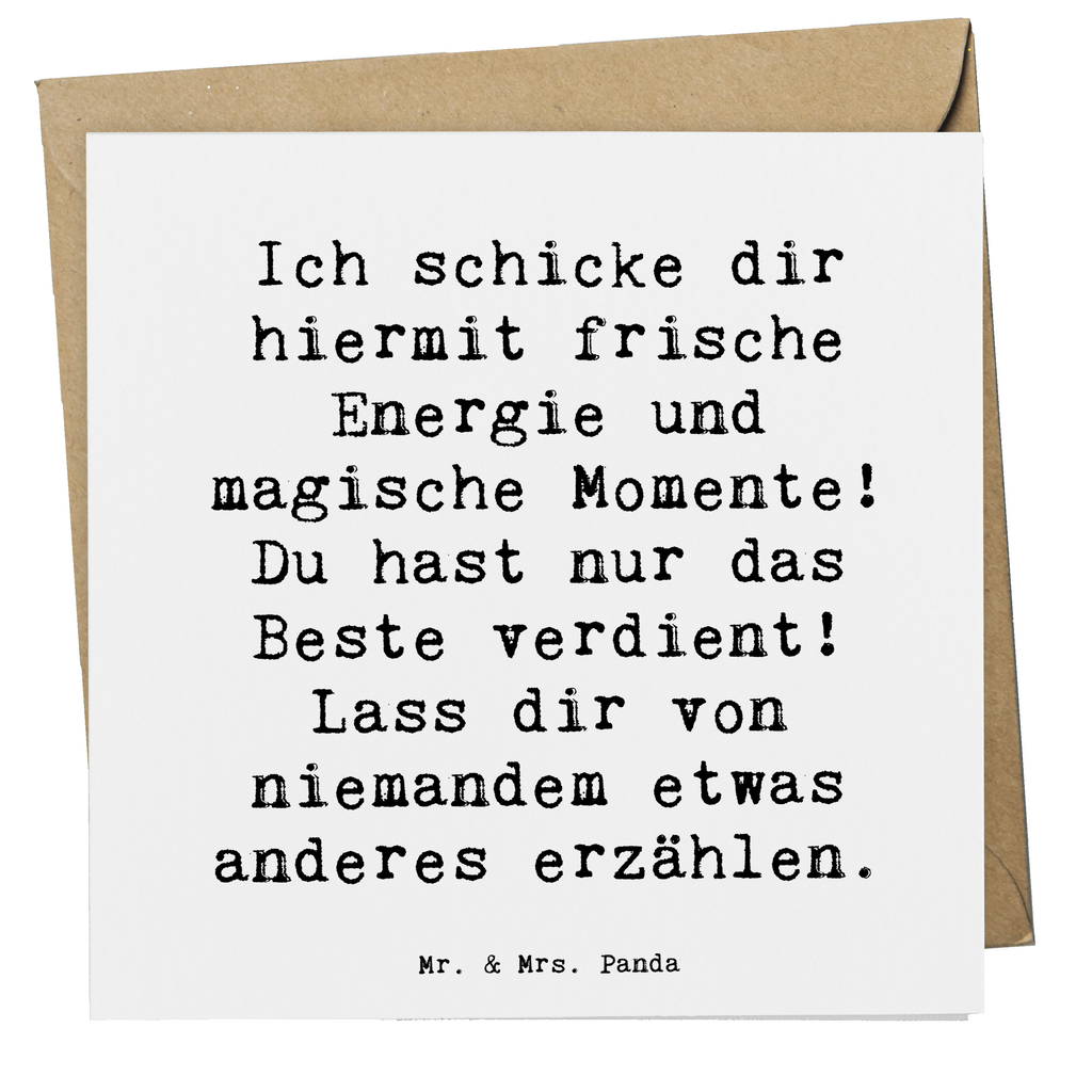 Deluxe Karte Spruch Freude und Energie Karte, Grußkarte, Klappkarte, Einladungskarte, Glückwunschkarte, Hochzeitskarte, Geburtstagskarte, Hochwertige Grußkarte, Hochwertige Klappkarte