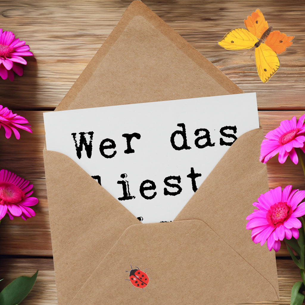 Deluxe Karte Spruch Freude Schön Karte, Grußkarte, Klappkarte, Einladungskarte, Glückwunschkarte, Hochzeitskarte, Geburtstagskarte, Hochwertige Grußkarte, Hochwertige Klappkarte