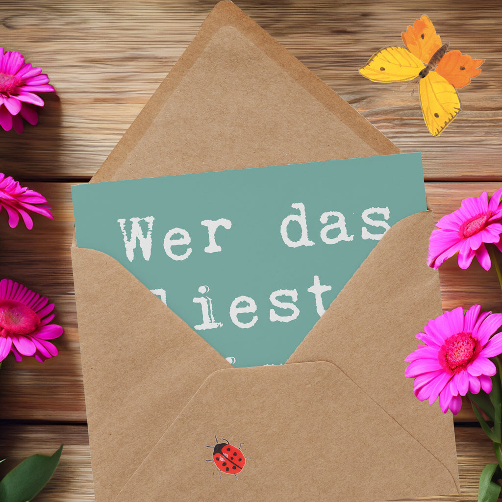 Deluxe Karte Spruch Freude Schön Karte, Grußkarte, Klappkarte, Einladungskarte, Glückwunschkarte, Hochzeitskarte, Geburtstagskarte, Hochwertige Grußkarte, Hochwertige Klappkarte