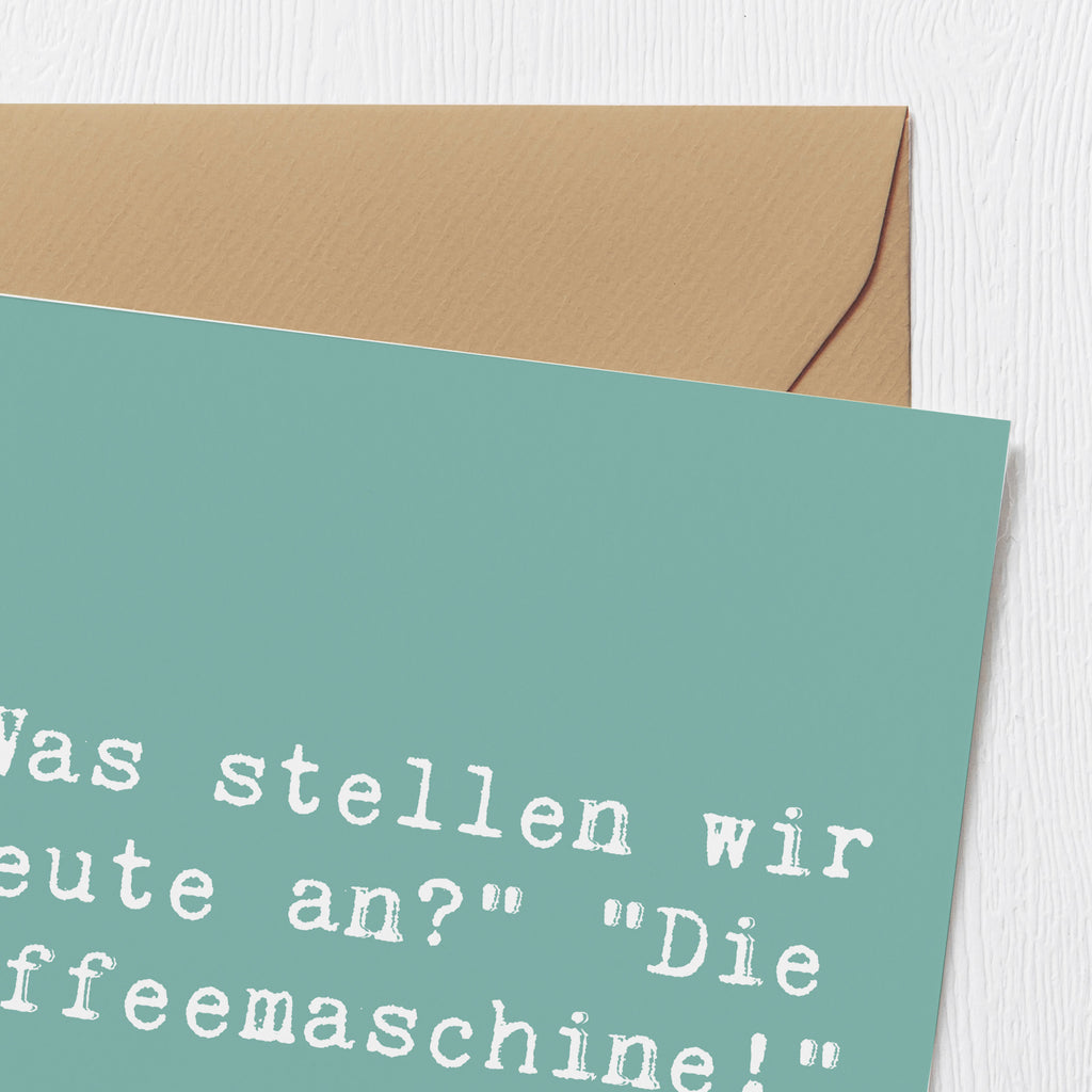 Deluxe Karte Spruch Freude am Morgen Karte, Grußkarte, Klappkarte, Einladungskarte, Glückwunschkarte, Hochzeitskarte, Geburtstagskarte, Hochwertige Grußkarte, Hochwertige Klappkarte