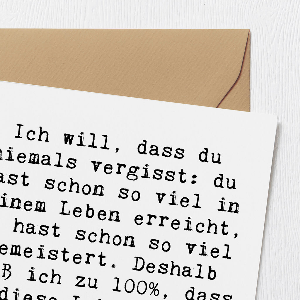 Deluxe Karte Spruch Trost Erinnerungen Karte, Grußkarte, Klappkarte, Einladungskarte, Glückwunschkarte, Hochzeitskarte, Geburtstagskarte, Hochwertige Grußkarte, Hochwertige Klappkarte