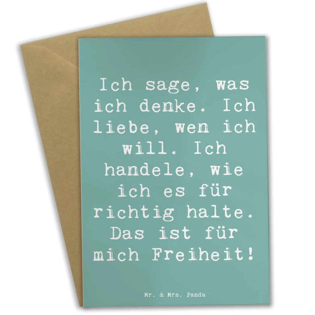 Grußkarte Spruch Freiheit Leben Grußkarte, Klappkarte, Einladungskarte, Glückwunschkarte, Hochzeitskarte, Geburtstagskarte, Karte, Ansichtskarten