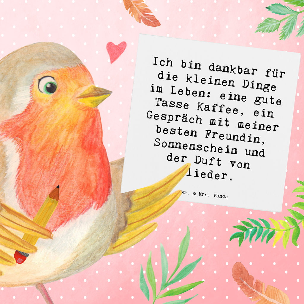 Deluxe Karte Spruch Dankbarkeit für kleine Dinge Karte, Grußkarte, Klappkarte, Einladungskarte, Glückwunschkarte, Hochzeitskarte, Geburtstagskarte, Hochwertige Grußkarte, Hochwertige Klappkarte