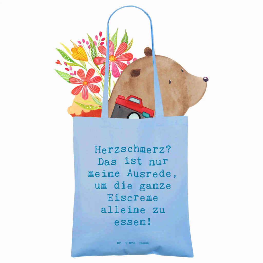 Tragetasche Spruch Herzschmerz Eiscreme Beuteltasche, Beutel, Einkaufstasche, Jutebeutel, Stoffbeutel, Tasche, Shopper, Umhängetasche, Strandtasche, Schultertasche, Stofftasche, Tragetasche, Badetasche, Jutetasche, Einkaufstüte, Laptoptasche