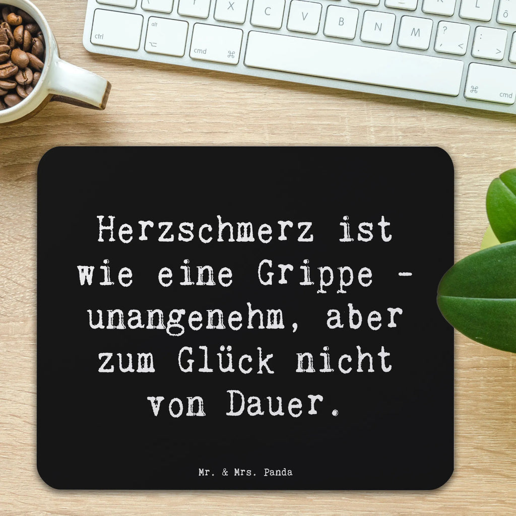 Mauspad Spruch Herzschmerz Grippe Mousepad, Computer zubehör, Büroausstattung, PC Zubehör, Arbeitszimmer, Mauspad, Einzigartiges Mauspad, Designer Mauspad, Mausunterlage, Mauspad Büro