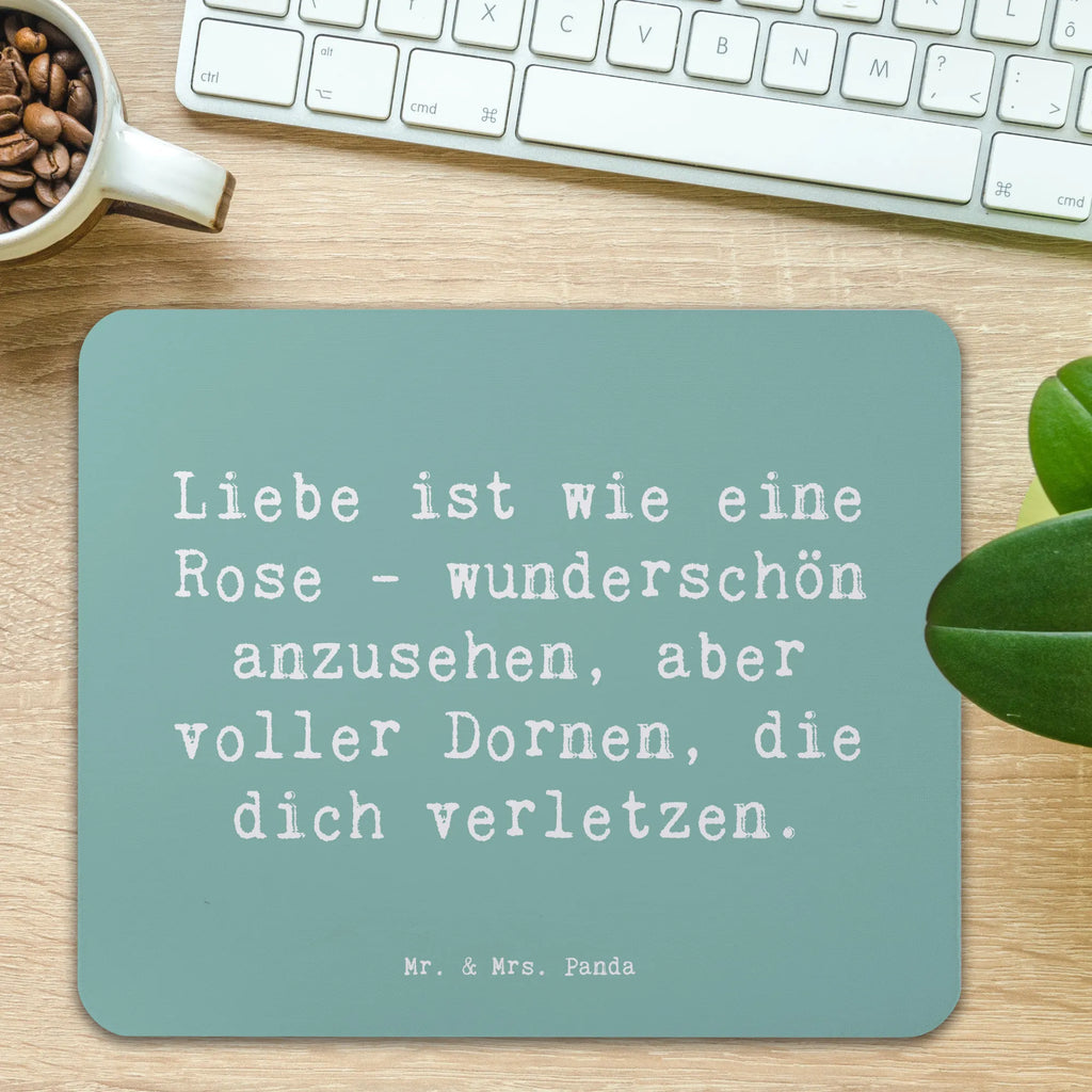 Mauspad Spruch Rose Herzschmerz Mousepad, Computer zubehör, Büroausstattung, PC Zubehör, Arbeitszimmer, Mauspad, Einzigartiges Mauspad, Designer Mauspad, Mausunterlage, Mauspad Büro