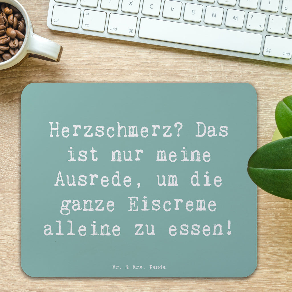 Mauspad Spruch Herzschmerz Eiscreme Mousepad, Computer zubehör, Büroausstattung, PC Zubehör, Arbeitszimmer, Mauspad, Einzigartiges Mauspad, Designer Mauspad, Mausunterlage, Mauspad Büro