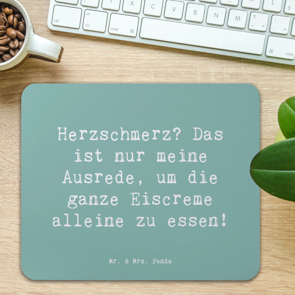 Mauspad Spruch Herzschmerz Eiscreme Mousepad, Computer zubehör, Büroausstattung, PC Zubehör, Arbeitszimmer, Mauspad, Einzigartiges Mauspad, Designer Mauspad, Mausunterlage, Mauspad Büro