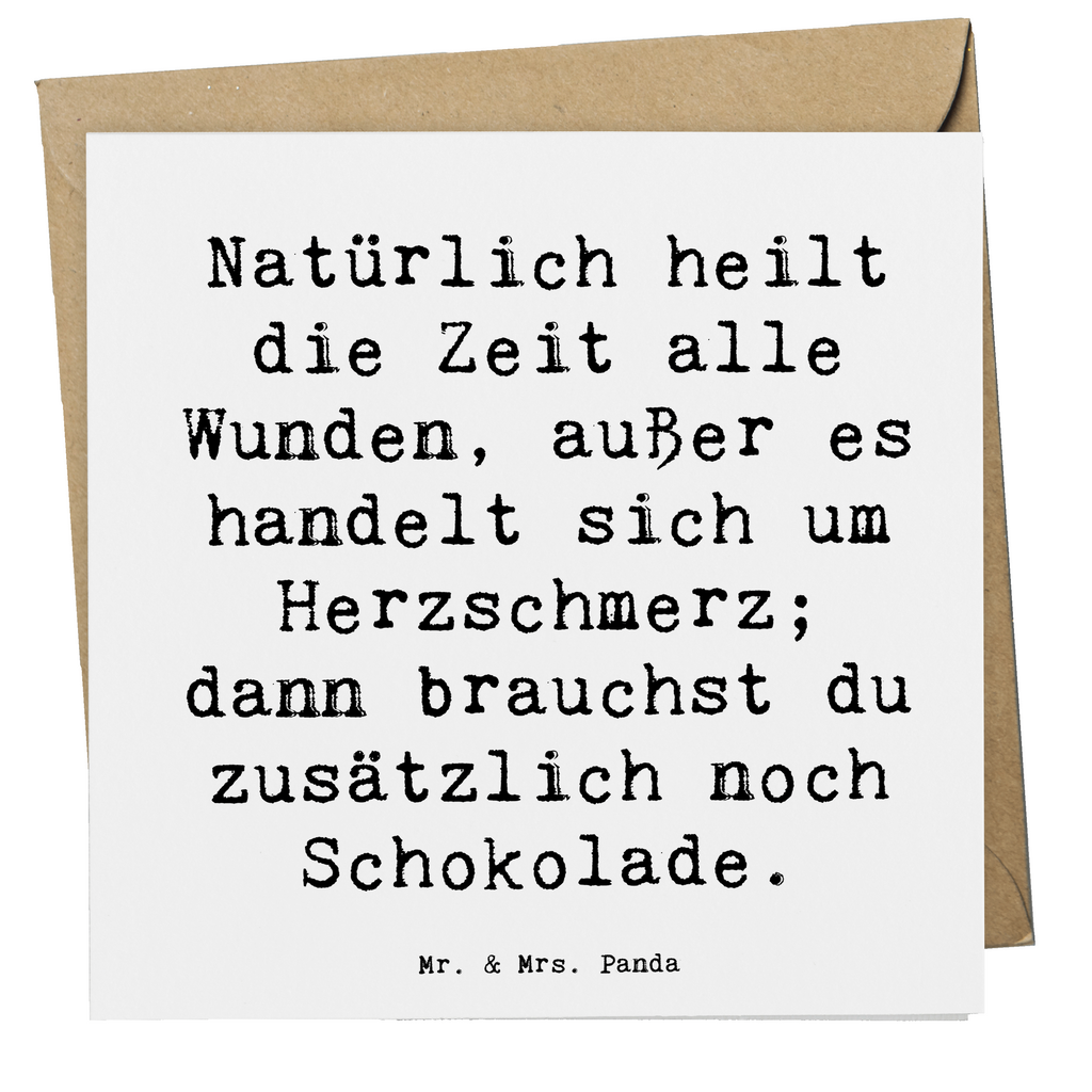 Deluxe Karte Spruch Herzschmerz Schokolade Karte, Grußkarte, Klappkarte, Einladungskarte, Glückwunschkarte, Hochzeitskarte, Geburtstagskarte, Hochwertige Grußkarte, Hochwertige Klappkarte