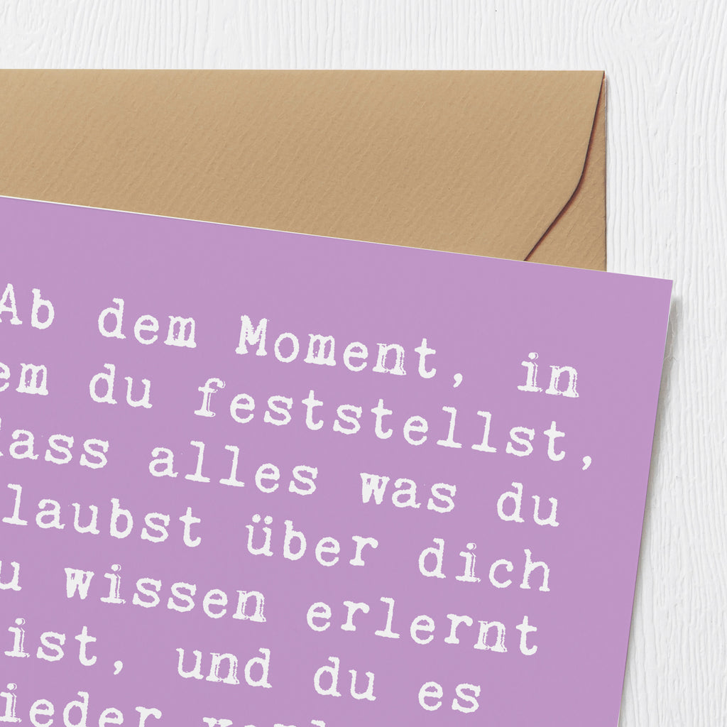 Deluxe Karte Spruch Erleuchtung und Freiheit Karte, Grußkarte, Klappkarte, Einladungskarte, Glückwunschkarte, Hochzeitskarte, Geburtstagskarte, Hochwertige Grußkarte, Hochwertige Klappkarte