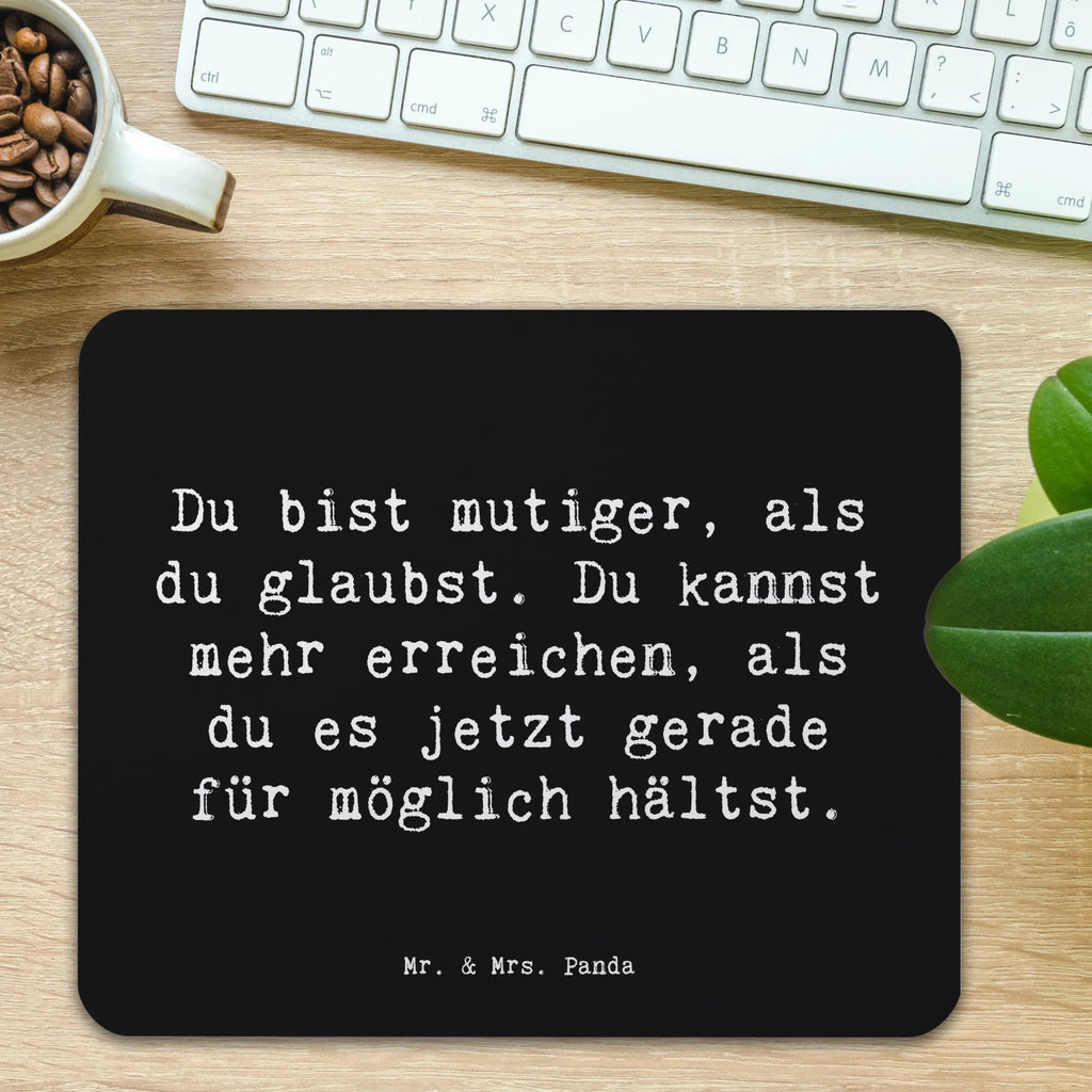 Mauspad Spruch Mut und Tapferkeit Mousepad, Computer zubehör, Büroausstattung, PC Zubehör, Arbeitszimmer, Mauspad, Einzigartiges Mauspad, Designer Mauspad, Mausunterlage, Mauspad Büro