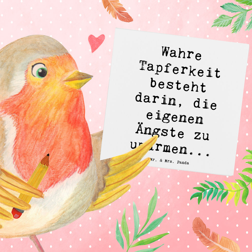 Deluxe Karte Spruch Tapferkeit Umarmung Karte, Grußkarte, Klappkarte, Einladungskarte, Glückwunschkarte, Hochzeitskarte, Geburtstagskarte, Hochwertige Grußkarte, Hochwertige Klappkarte