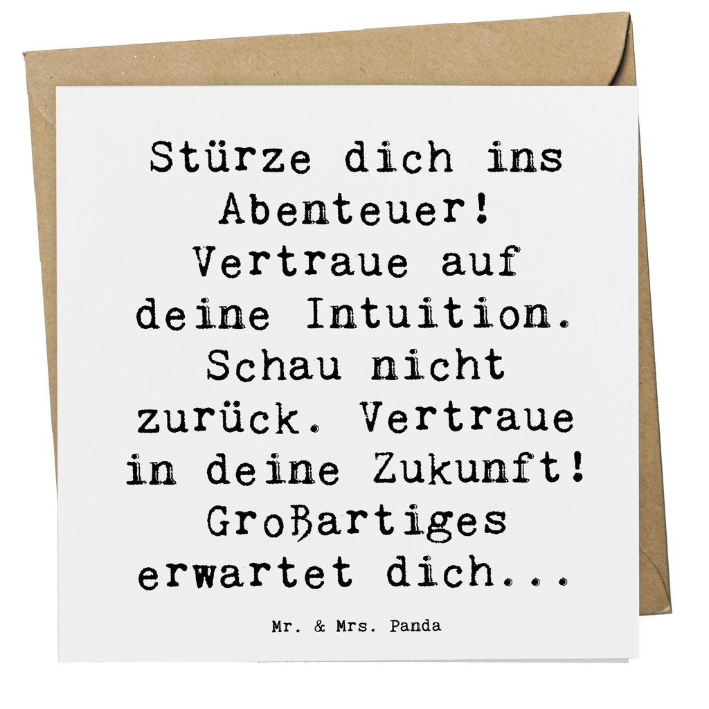 Deluxe Karte Spruch Tapferkeit und Intuition Karte, Grußkarte, Klappkarte, Einladungskarte, Glückwunschkarte, Hochzeitskarte, Geburtstagskarte, Hochwertige Grußkarte, Hochwertige Klappkarte