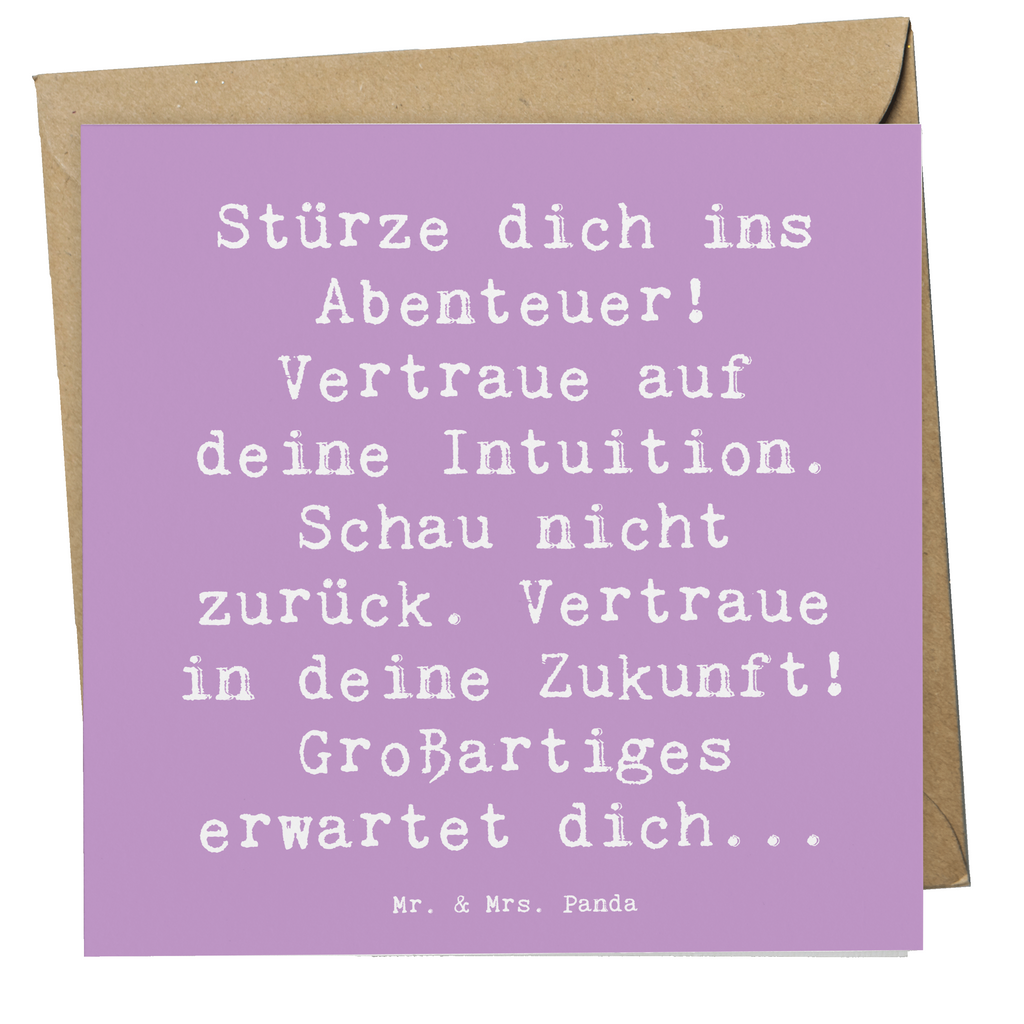 Deluxe Karte Spruch Tapferkeit und Intuition Karte, Grußkarte, Klappkarte, Einladungskarte, Glückwunschkarte, Hochzeitskarte, Geburtstagskarte, Hochwertige Grußkarte, Hochwertige Klappkarte