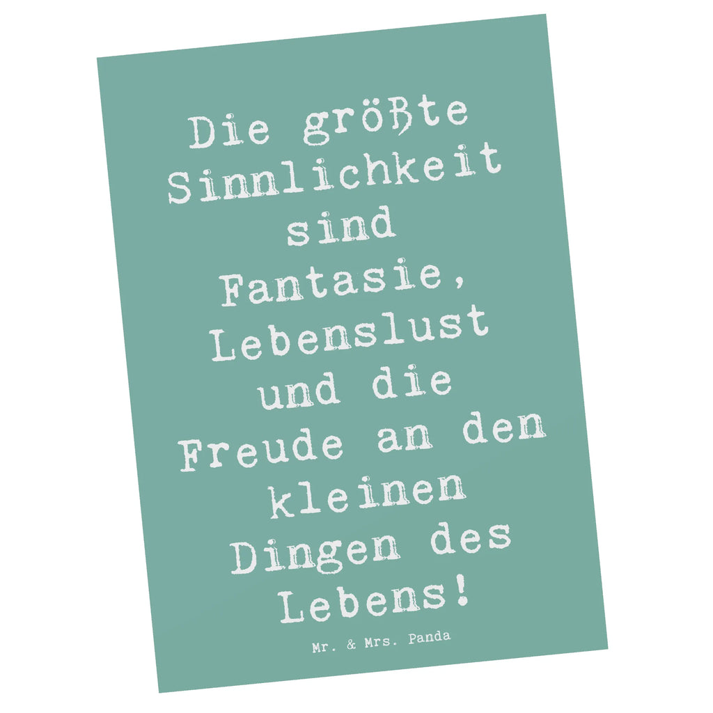 Postkarte Spruch Sinnlichkeit und Freude Postkarte, Karte, Geschenkkarte, Grußkarte, Einladung, Ansichtskarte, Geburtstagskarte, Einladungskarte, Dankeskarte, Ansichtskarten, Einladung Geburtstag, Einladungskarten Geburtstag