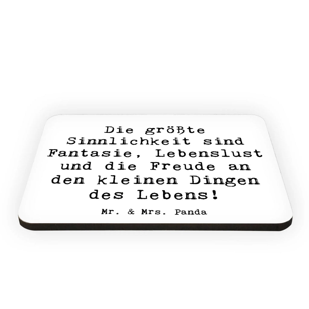 Magnet Spruch Sinnlichkeit und Freude Kühlschrankmagnet, Pinnwandmagnet, Souvenir Magnet, Motivmagnete, Dekomagnet, Whiteboard Magnet, Notiz Magnet, Kühlschrank Dekoration