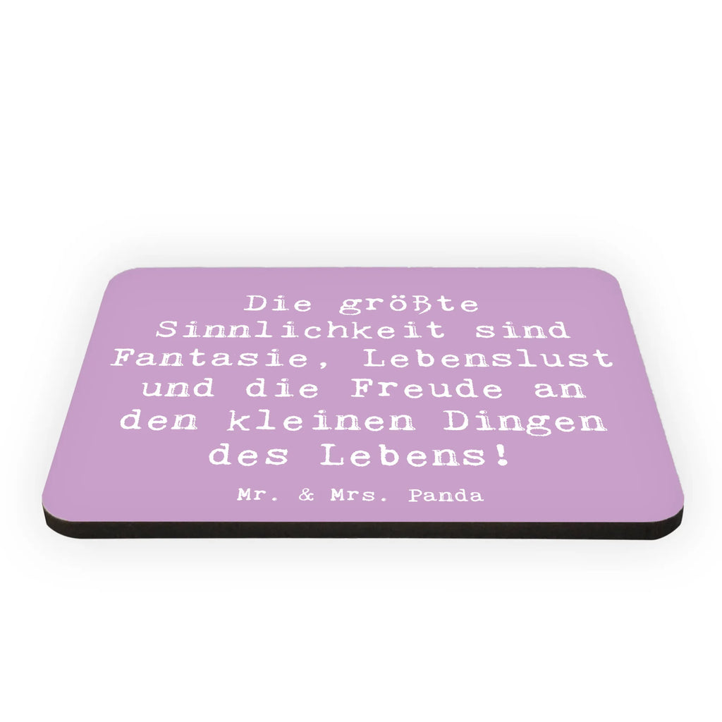 Magnet Spruch Sinnlichkeit und Freude Kühlschrankmagnet, Pinnwandmagnet, Souvenir Magnet, Motivmagnete, Dekomagnet, Whiteboard Magnet, Notiz Magnet, Kühlschrank Dekoration