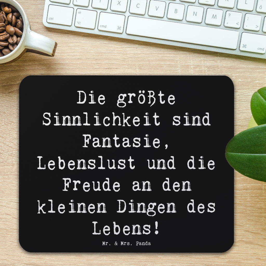 Mauspad Spruch Sinnlichkeit und Freude Mousepad, Computer zubehör, Büroausstattung, PC Zubehör, Arbeitszimmer, Mauspad, Einzigartiges Mauspad, Designer Mauspad, Mausunterlage, Mauspad Büro