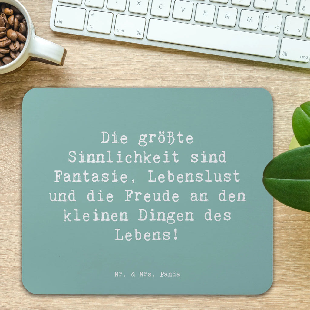 Mauspad Spruch Sinnlichkeit und Freude Mousepad, Computer zubehör, Büroausstattung, PC Zubehör, Arbeitszimmer, Mauspad, Einzigartiges Mauspad, Designer Mauspad, Mausunterlage, Mauspad Büro