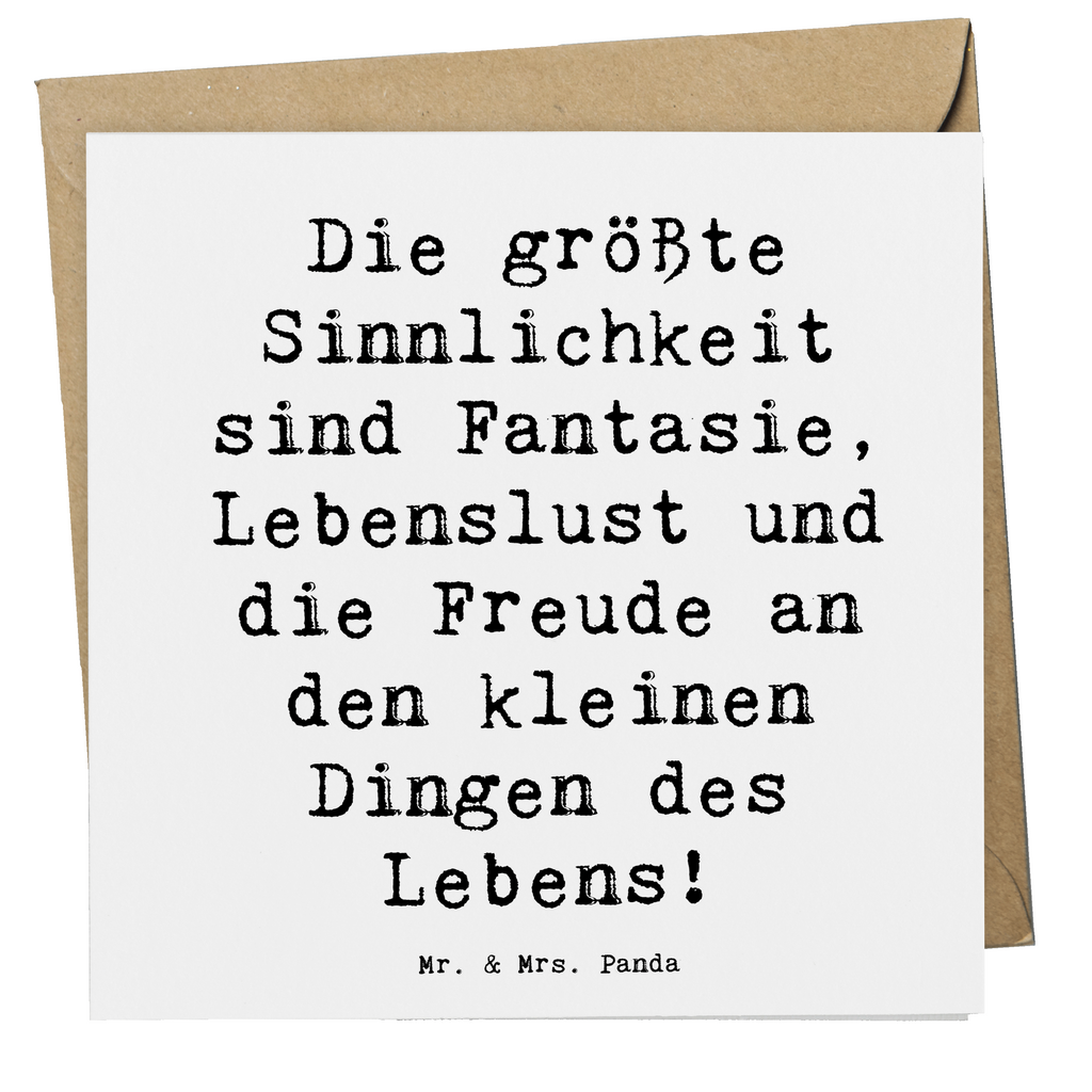 Deluxe Karte Spruch Sinnlichkeit und Freude Karte, Grußkarte, Klappkarte, Einladungskarte, Glückwunschkarte, Hochzeitskarte, Geburtstagskarte, Hochwertige Grußkarte, Hochwertige Klappkarte