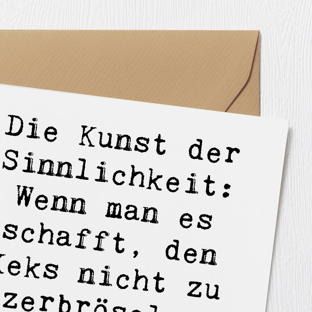 Deluxe Karte Spruch Kunst der Sinnlichkeit Karte, Grußkarte, Klappkarte, Einladungskarte, Glückwunschkarte, Hochzeitskarte, Geburtstagskarte, Hochwertige Grußkarte, Hochwertige Klappkarte