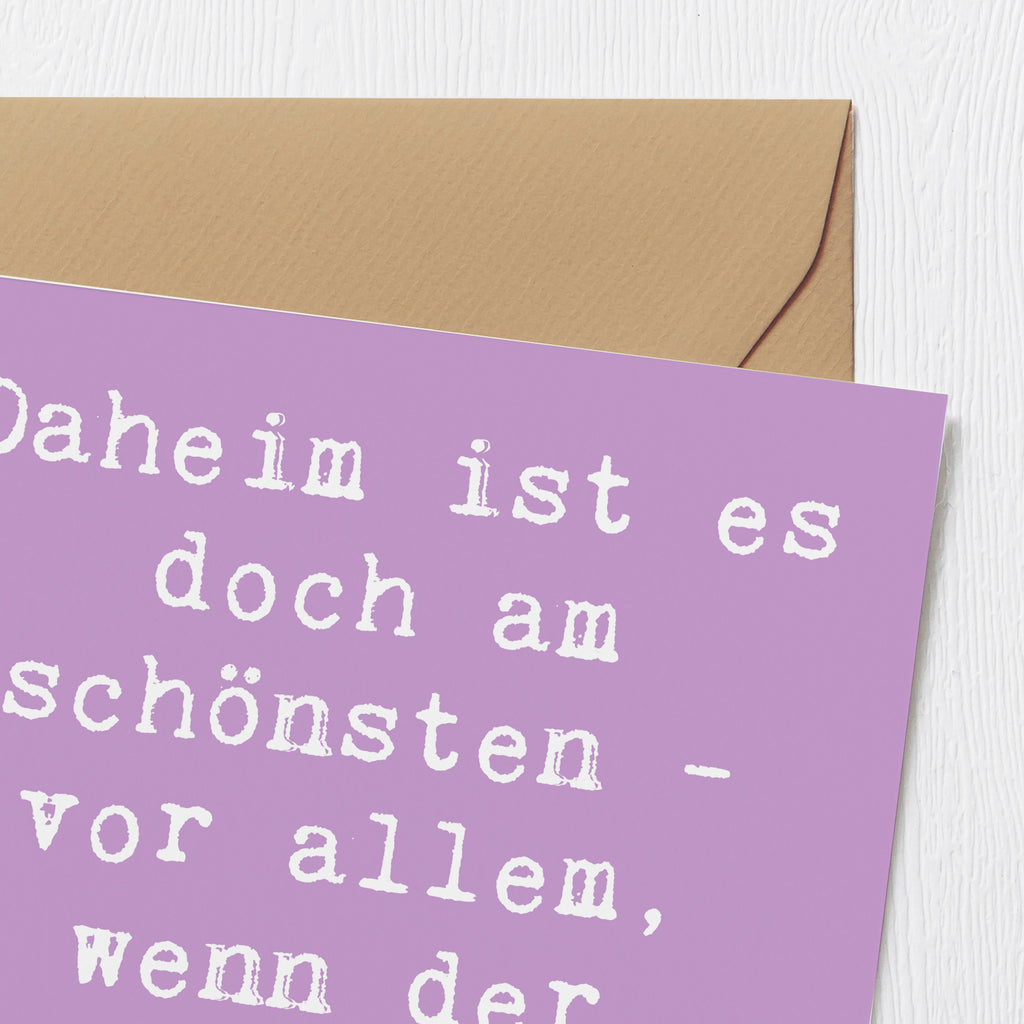 Deluxe Karte Spruch Geborgenheit im Zuhause Karte, Grußkarte, Klappkarte, Einladungskarte, Glückwunschkarte, Hochzeitskarte, Geburtstagskarte, Hochwertige Grußkarte, Hochwertige Klappkarte