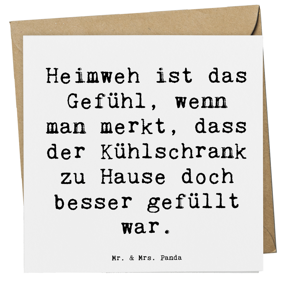 Deluxe Karte Spruch Heimweh Kühlschrank Karte, Grußkarte, Klappkarte, Einladungskarte, Glückwunschkarte, Hochzeitskarte, Geburtstagskarte, Hochwertige Grußkarte, Hochwertige Klappkarte