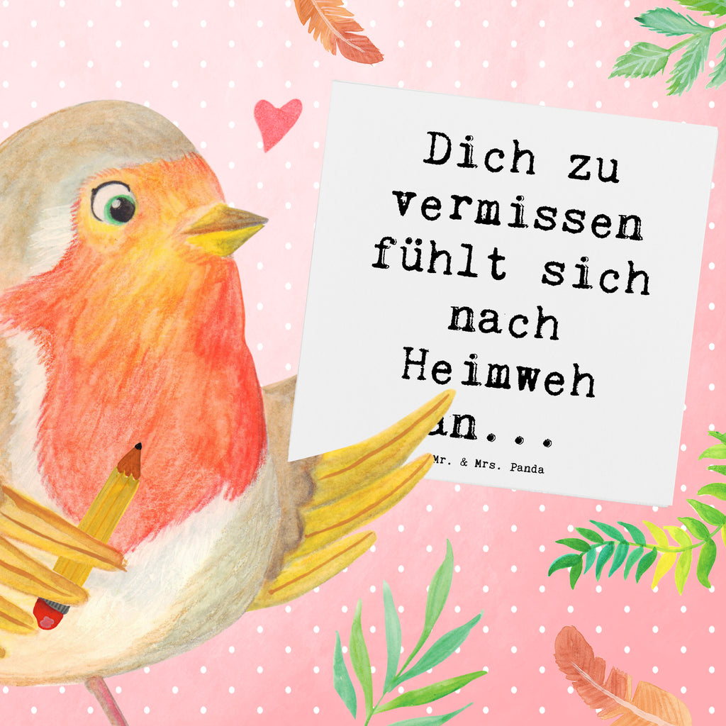 Deluxe Karte Spruch Heimweh Sehnsucht Karte, Grußkarte, Klappkarte, Einladungskarte, Glückwunschkarte, Hochzeitskarte, Geburtstagskarte, Hochwertige Grußkarte, Hochwertige Klappkarte