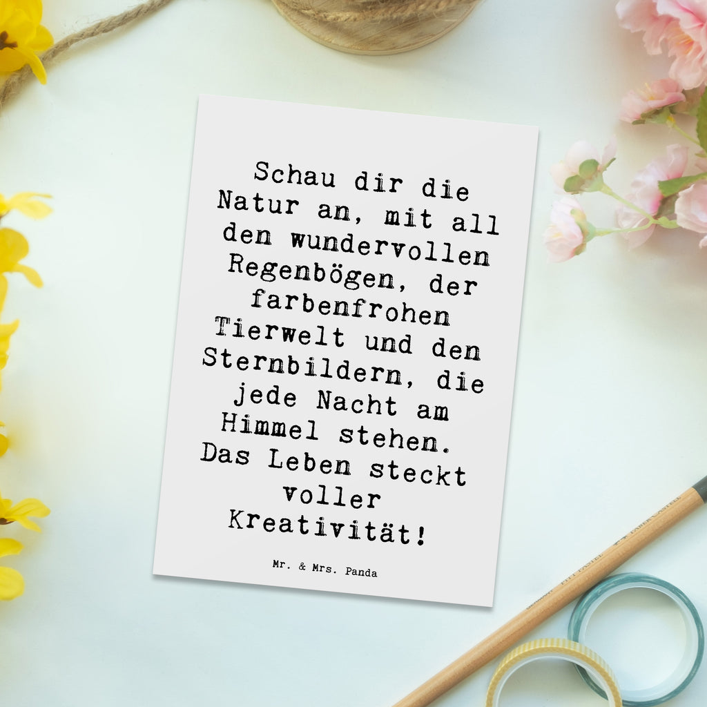 Postkarte Spruch Kreativität im Leben Postkarte, Karte, Geschenkkarte, Grußkarte, Einladung, Ansichtskarte, Geburtstagskarte, Einladungskarte, Dankeskarte, Ansichtskarten, Einladung Geburtstag, Einladungskarten Geburtstag