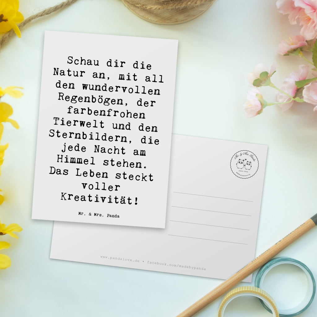 Postkarte Spruch Kreativität im Leben Postkarte, Karte, Geschenkkarte, Grußkarte, Einladung, Ansichtskarte, Geburtstagskarte, Einladungskarte, Dankeskarte, Ansichtskarten, Einladung Geburtstag, Einladungskarten Geburtstag