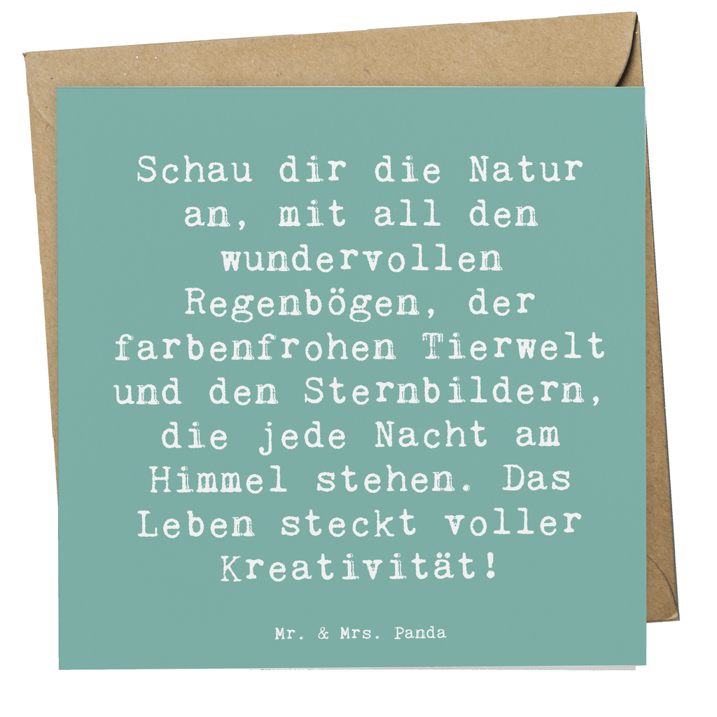 Deluxe Karte Spruch Kreativität im Leben Karte, Grußkarte, Klappkarte, Einladungskarte, Glückwunschkarte, Hochzeitskarte, Geburtstagskarte, Hochwertige Grußkarte, Hochwertige Klappkarte