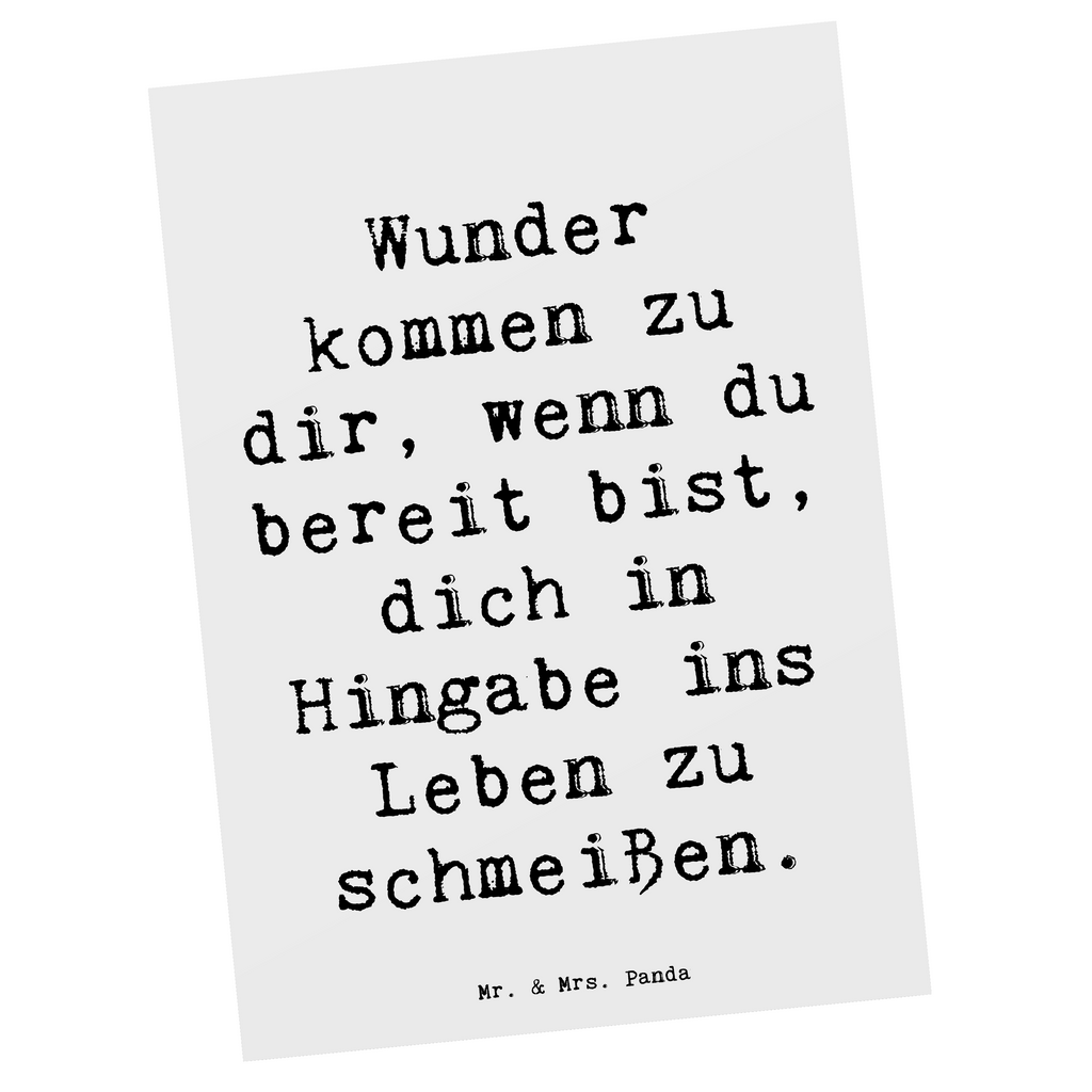 Postkarte Spruch Wunder Hingabe Postkarte, Karte, Geschenkkarte, Grußkarte, Einladung, Ansichtskarte, Geburtstagskarte, Einladungskarte, Dankeskarte, Ansichtskarten, Einladung Geburtstag, Einladungskarten Geburtstag