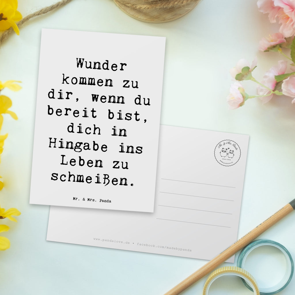 Postkarte Spruch Wunder Hingabe Postkarte, Karte, Geschenkkarte, Grußkarte, Einladung, Ansichtskarte, Geburtstagskarte, Einladungskarte, Dankeskarte, Ansichtskarten, Einladung Geburtstag, Einladungskarten Geburtstag